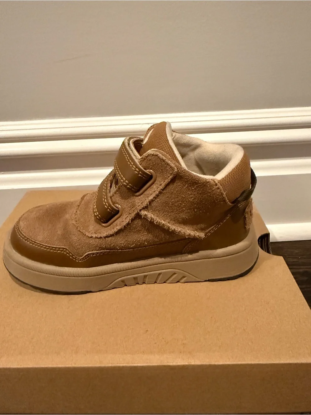 UGG Kids Brown Velcro Strap Boot